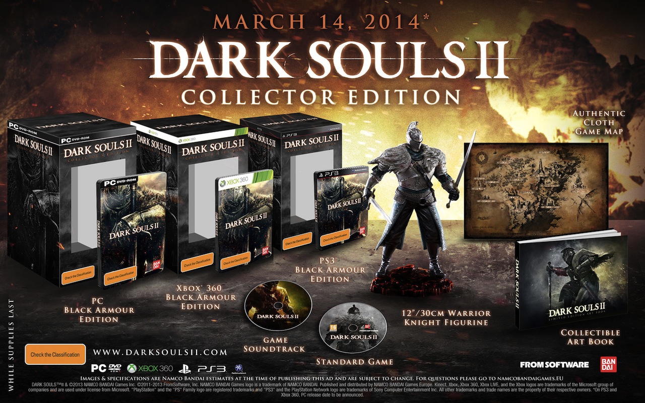 2》明年 3 月起各地区陆续发售 限量典藏版内容公开《dark souls ii》