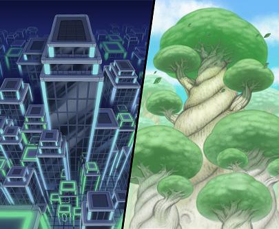 黑色城市(左)與白色森林(右)