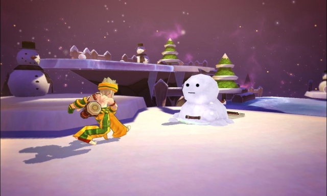 糟糕!被大雪球擊中了…
