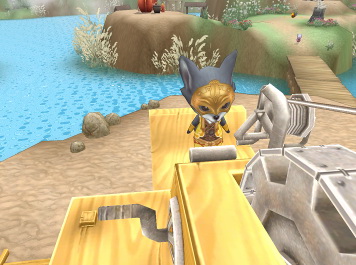 帥氣的阿狐吉正在幫我挖金礦喔