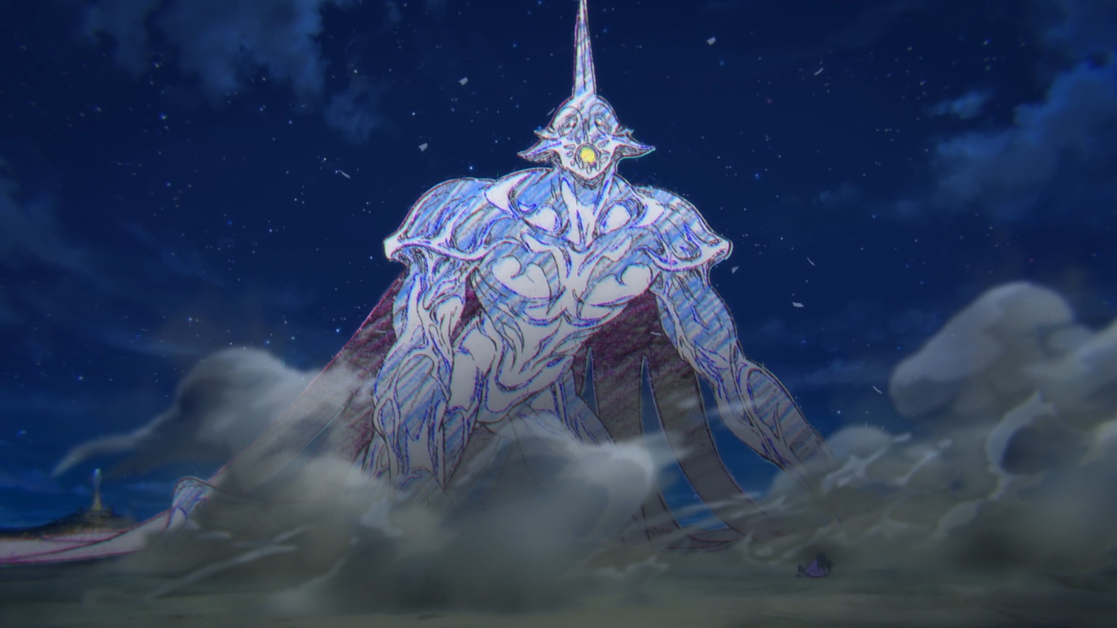 由夏子創作出的線稿巨人致敬了宮崎駿的《風之谷》,其出場時間真的大約是 42 秒左右 image