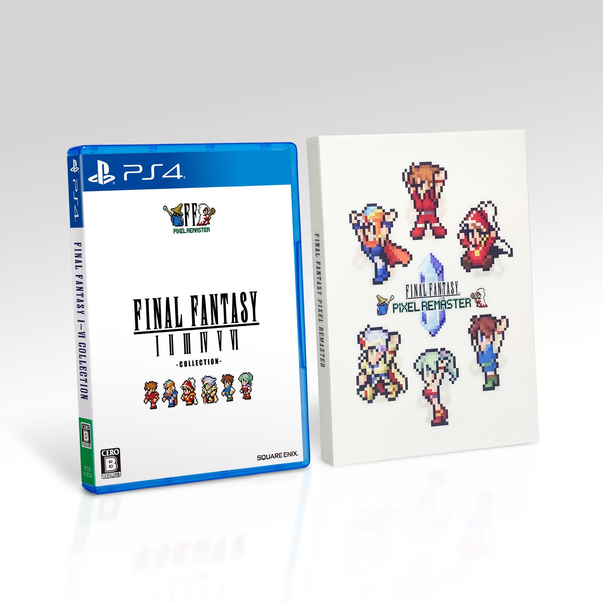 Final Fantasy 像素複刻版 I-VI 合集(Nintendo Switch 版 or PlayStation 4 版) 收錄《FFI》~《FFVI》6 款作品的特別盒裝實體版,附送會隨角度變更插畫的可更換封套 image