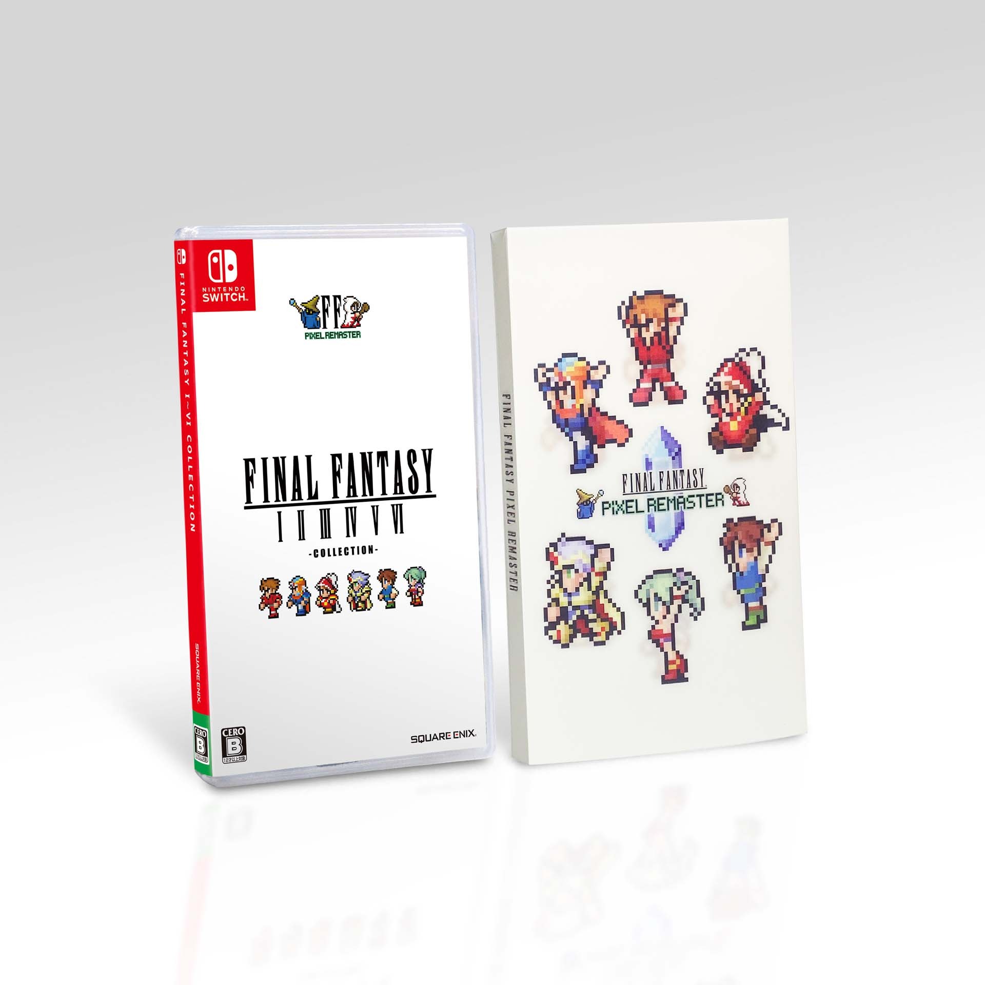Final Fantasy 像素複刻版 I-VI 合集(Nintendo Switch 版 or PlayStation 4 版) 收錄《FFI》~《FFVI》6 款作品的特別盒裝實體版,附送會隨角度變更插畫的可更換封套 image