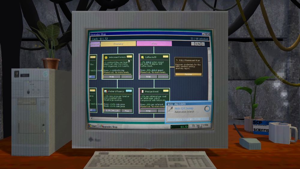 以 Windows 95 經典介面呈現新作《駭客 95》試玩版推出 打造惡意軟體賺錢《WinHack 95》 - 巴哈姆特