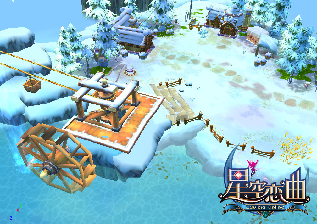 遊戲中的夢幻雪景