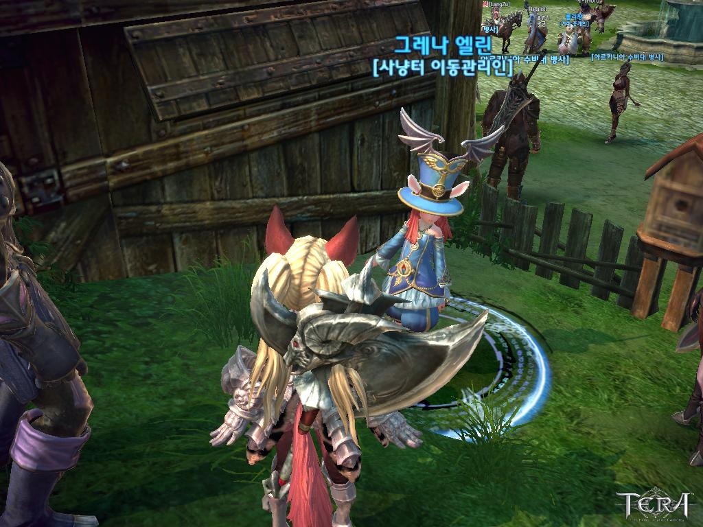 戴著藍色帽子的艾琳NPC可以讓玩家使用區域性的傳送