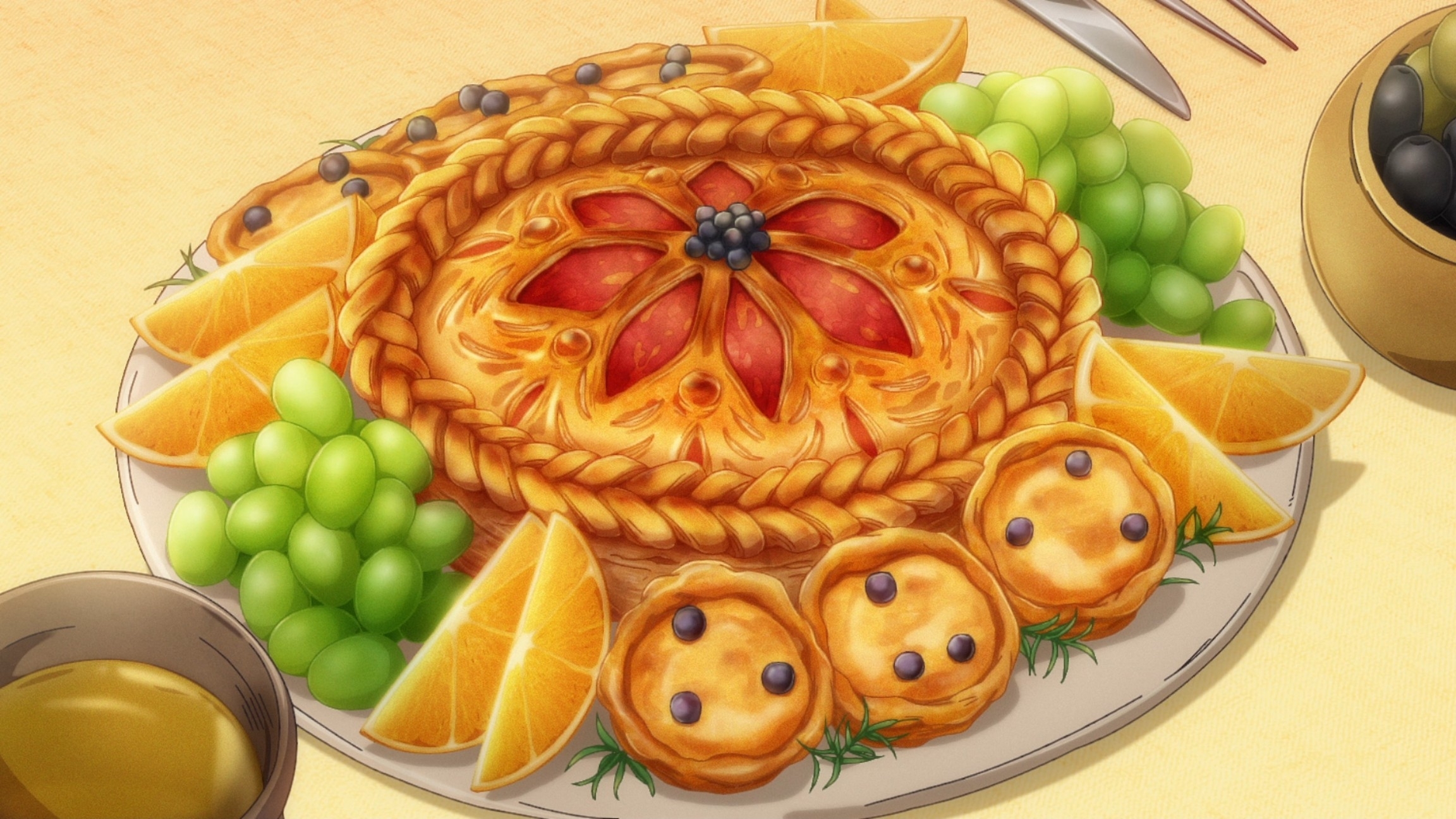 場景和食物都繪製得非常精緻 image