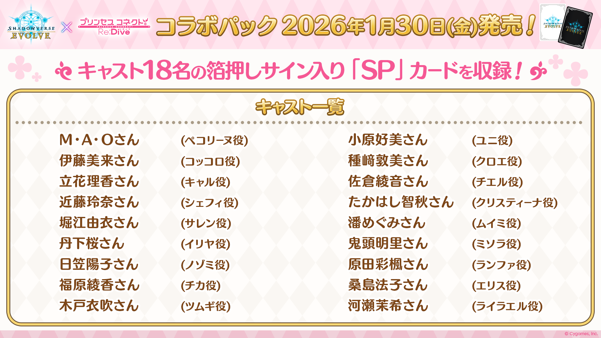 收錄部分聲優燙金簽名版「SP」卡片 image