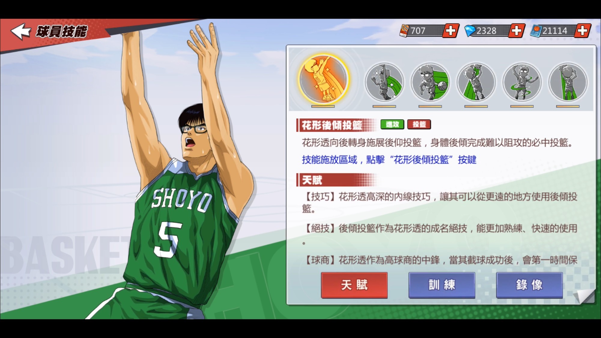 灌籃高手slam Dunk 花形透球員資料進階登場同步推出全新特質潛能致勝決心 Slam Dunk 巴哈姆特