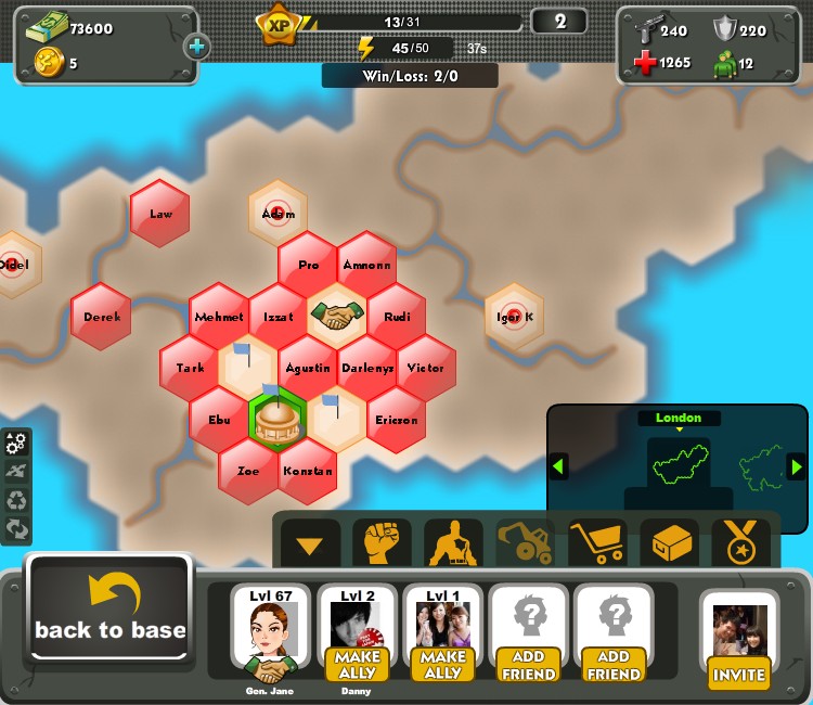 蜂窩狀的戰區地圖