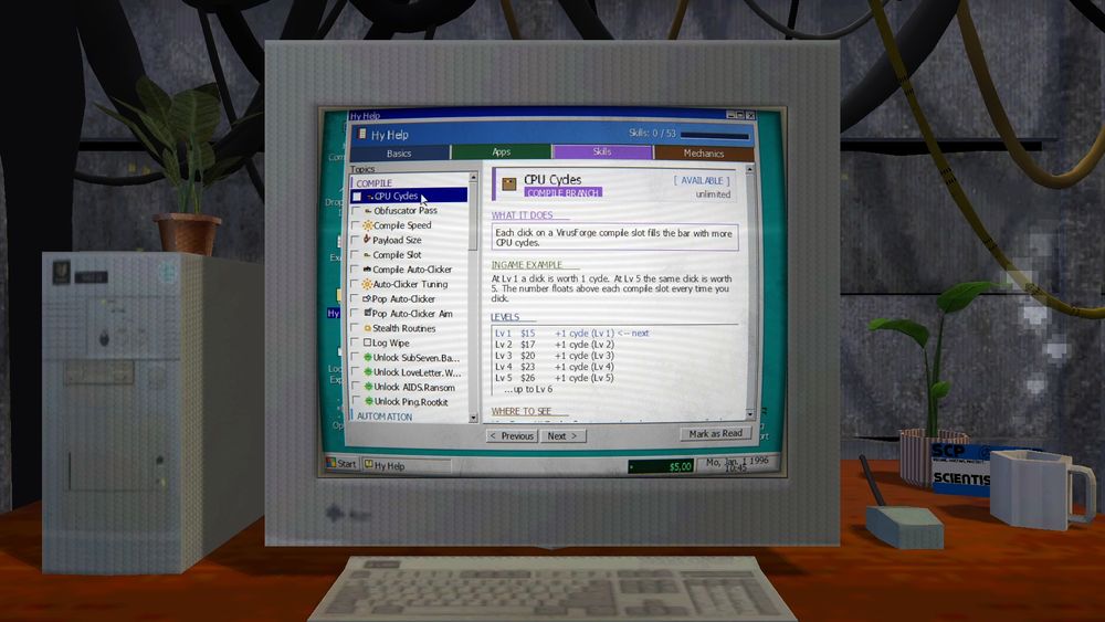 以 Windows 95 經典介面呈現新作《駭客 95》試玩版推出 打造惡意軟體賺錢《WinHack 95》 - 巴哈姆特
