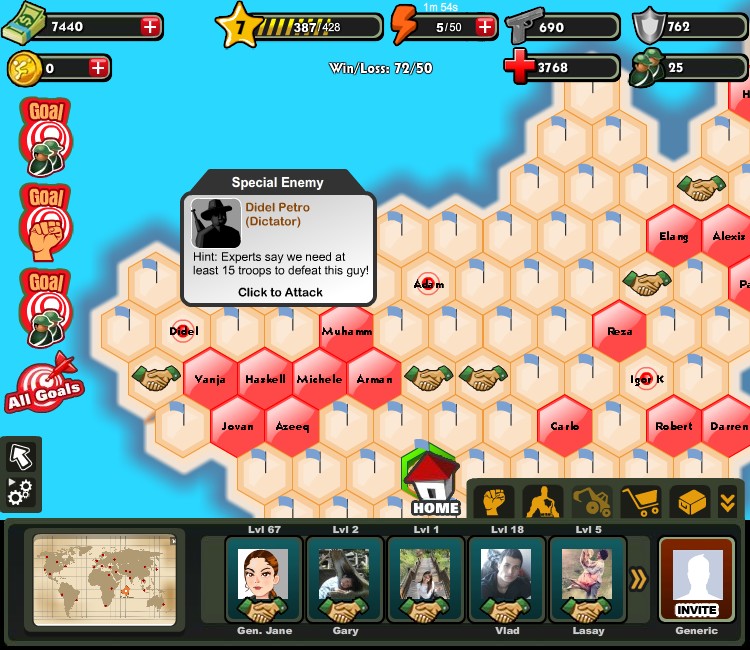 特殊敵人的挑戰提示