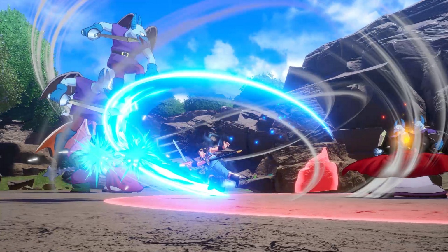 操控達伊一行人,打敗魔王軍! 若不擅長動作的操作,則可以選擇難度更簡單的故事優先模式來輕鬆享受故事。 此外,本作還包含透過累積經驗值來升級的「勇者鬥惡龍」系列經典要素! image