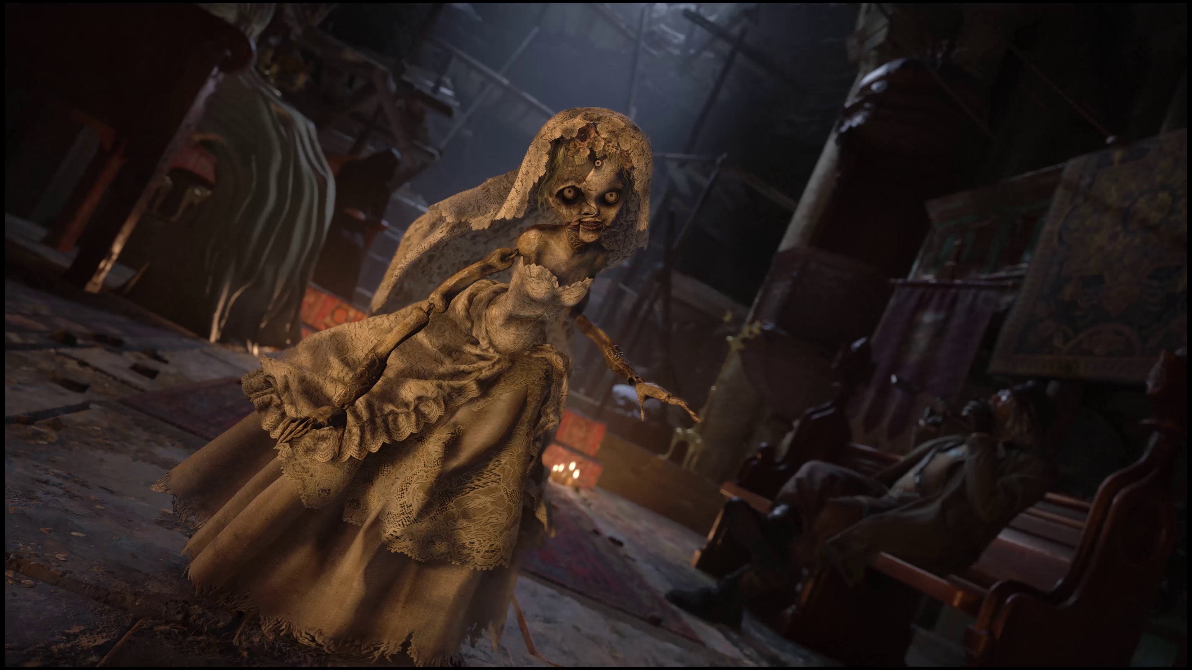 高大的貴婦人、帶著巨大鐵錘的神秘男子、嬌小的骨骸人偶、駝背的異形⋯⋯這「四天王」看來都不好惹 image