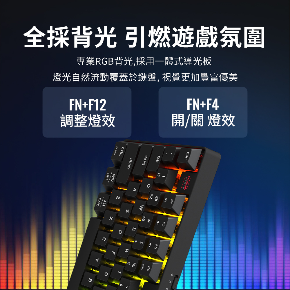 勇者福利社 - 杰強國際｜K37 電競鍵盤 無線三模 • 雙系統 • IP54 - 巴哈姆特