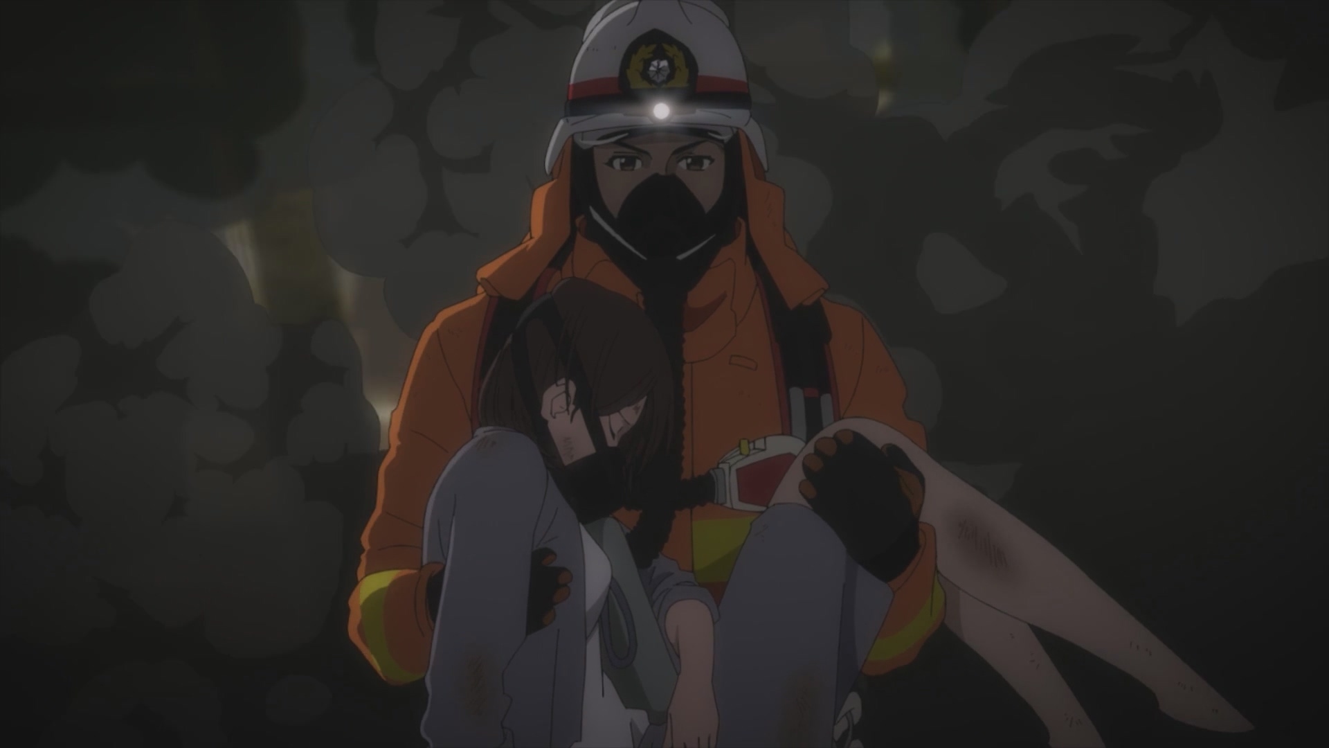 大吾在將需要救助者交給斧田後,又獨自返回塔內 image