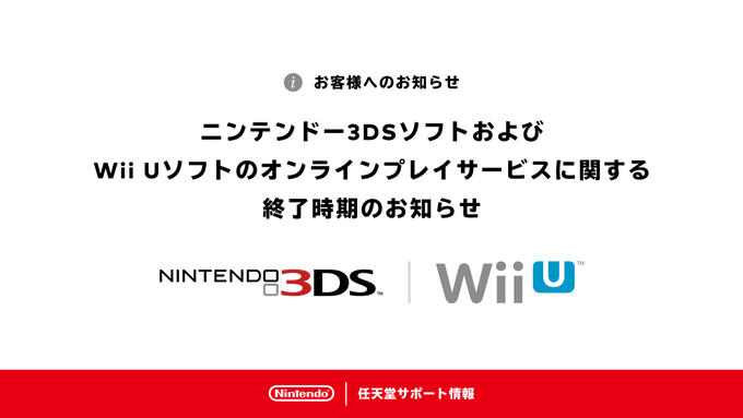 圖 Nintendo 3DS與Wii U 平台線上服務 今日