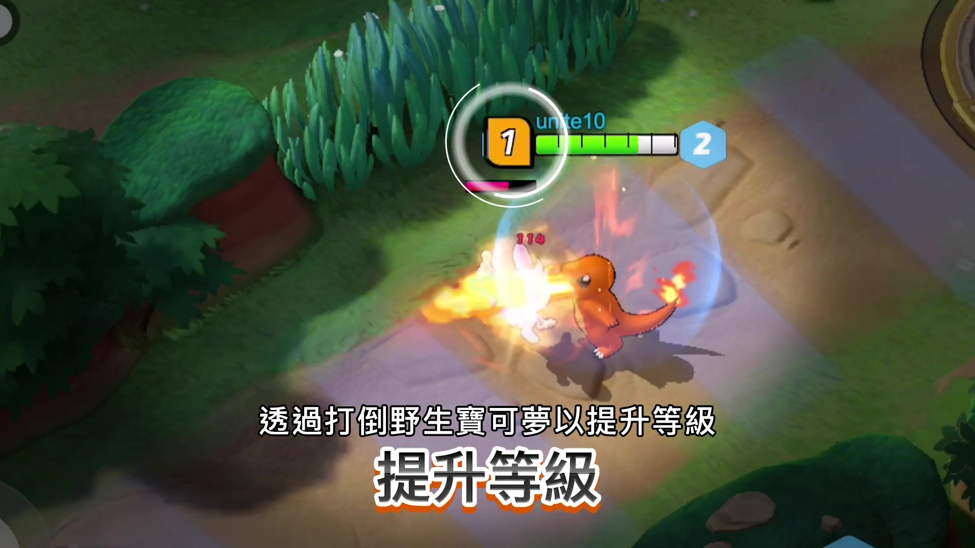 寶可夢每局皆從等級 1 開始,需透過打倒野生寶可夢來獲得經驗值,提升等級。部分寶可夢在達到一定的等級後將會進化 image