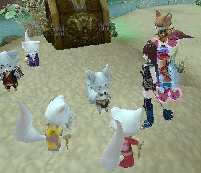 小愛與狐吉們熱烈討論暑假計畫