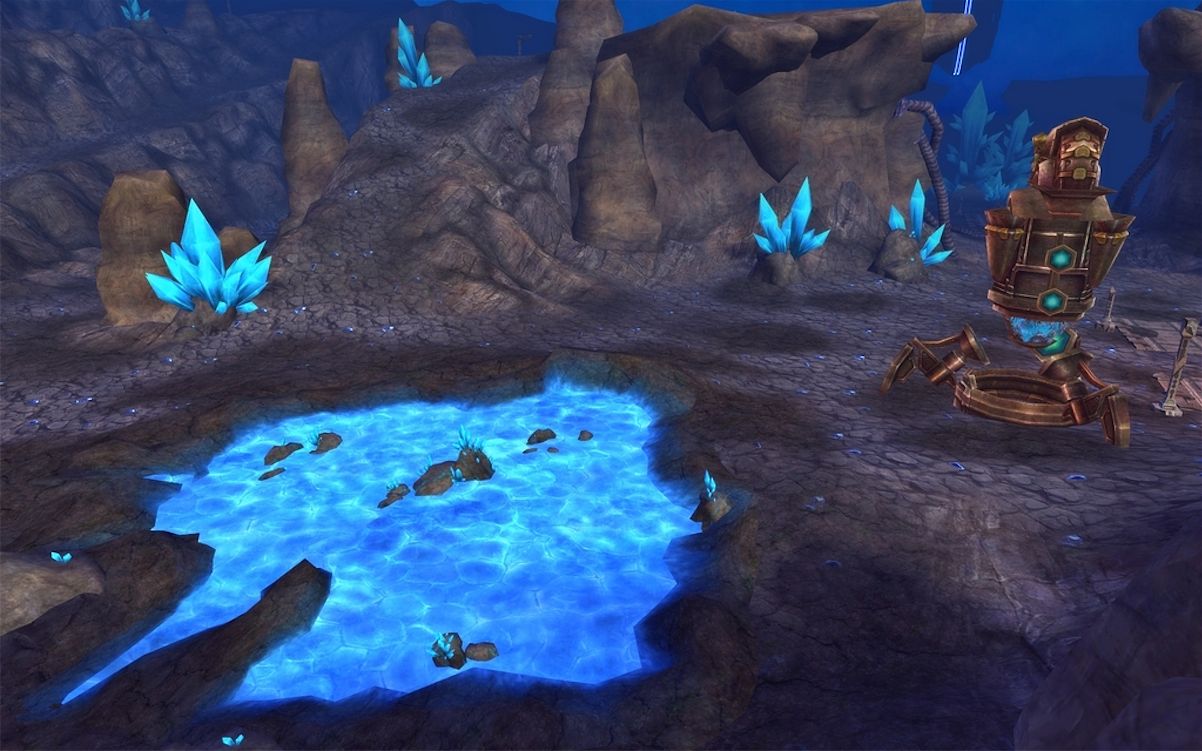 地圖上有豐富的水晶礦層