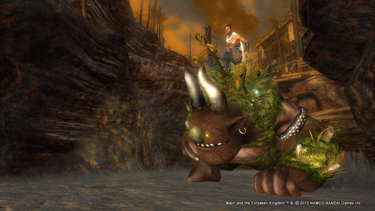 以魔人為踏腳登上高處