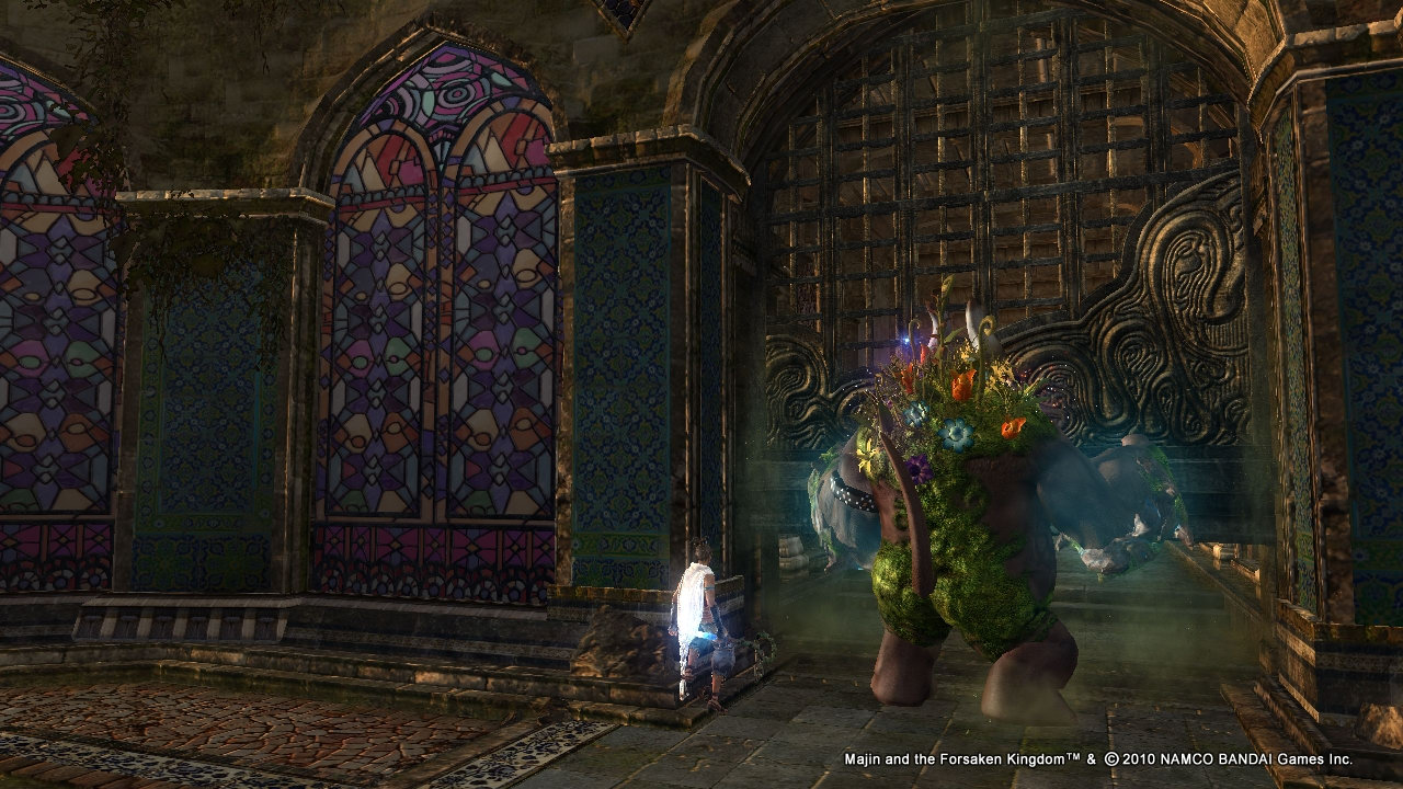 指揮魔人開啟沉重閘門