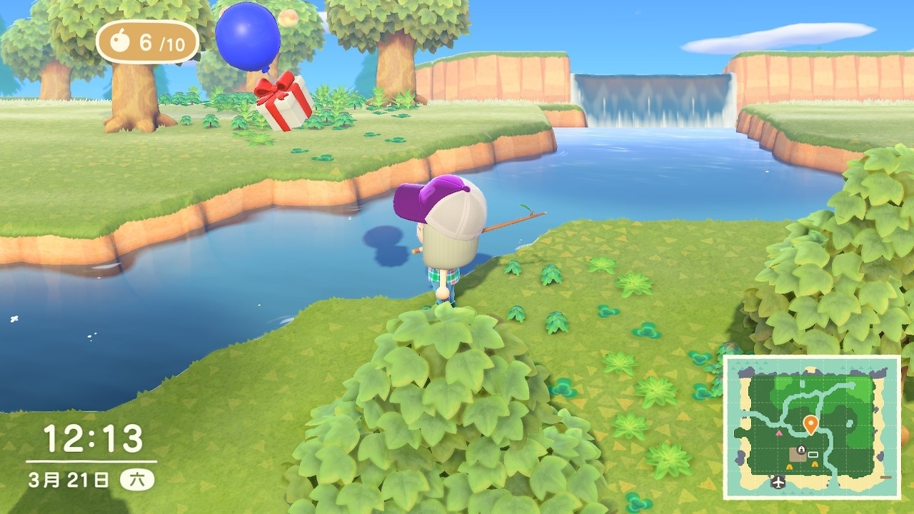 遊戲內時間與現實竟然是相同的!所以想要知道明天到底會發生什麼事,就只好乖乖放下遊戲去睡覺,再明天早上打開遊戲看看;或是在島上隨處逛逛,看看有什麼新鮮事吧 image