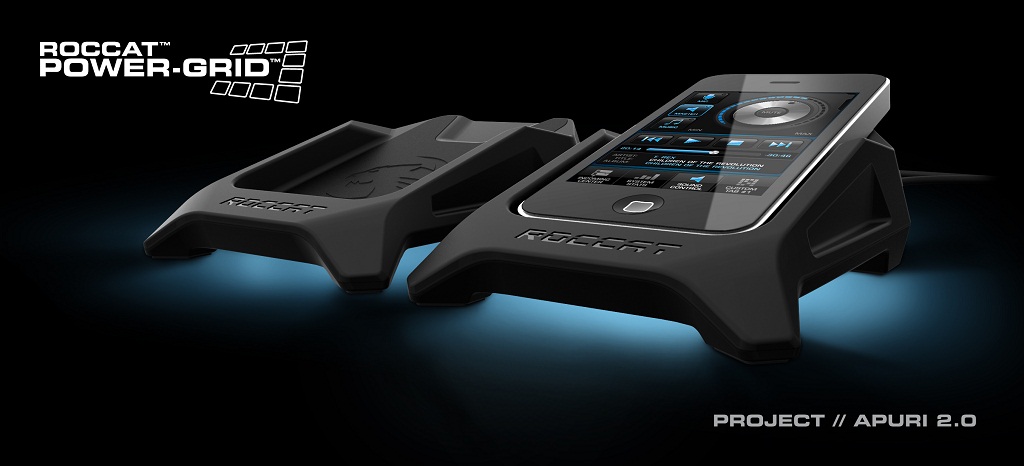 Apuri 2.0 輔助器可作為遊戲玩家啟動 Power-Grid 之智慧型手機的置放架