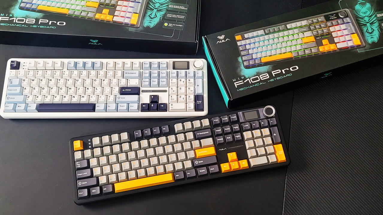 欣亚推出进阶版 F108Pro 机械式键盘 主打具备三模连线自由切换