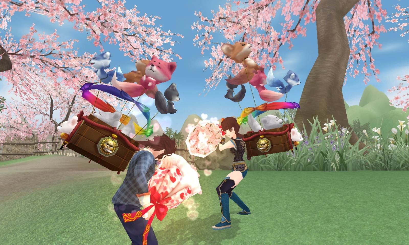 愛心滿滿的康乃馨、大肉包的暖呼呼氣球