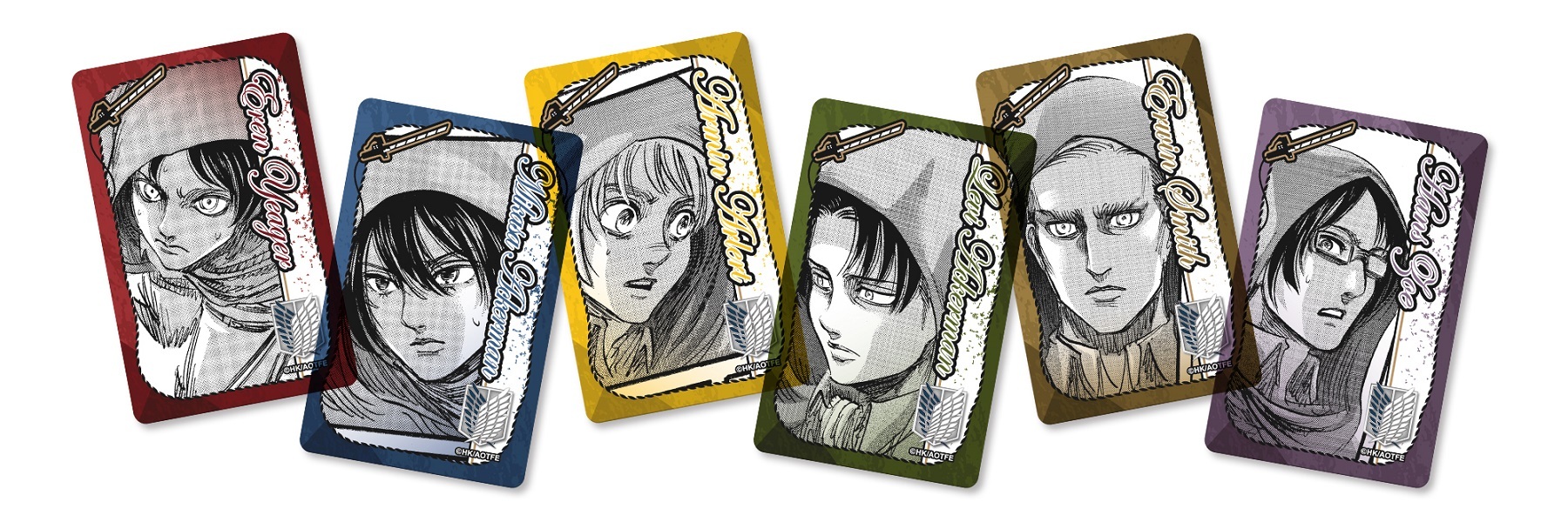 進擊的巨人展FINAL快閃店-買奶酪贈角色霧面透卡(左) &買飲料贈冷燙卡(右) image