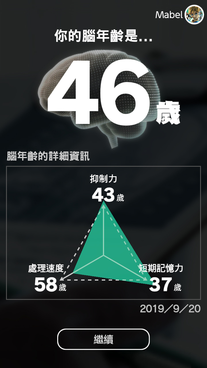 可與朋友互相比較鍛鍊的記錄及「腦年齡檢查」的結果 image