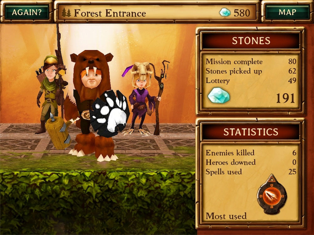 過關後除了結算獲得的魔晶石數量,也會告訴玩家自己最常用招式