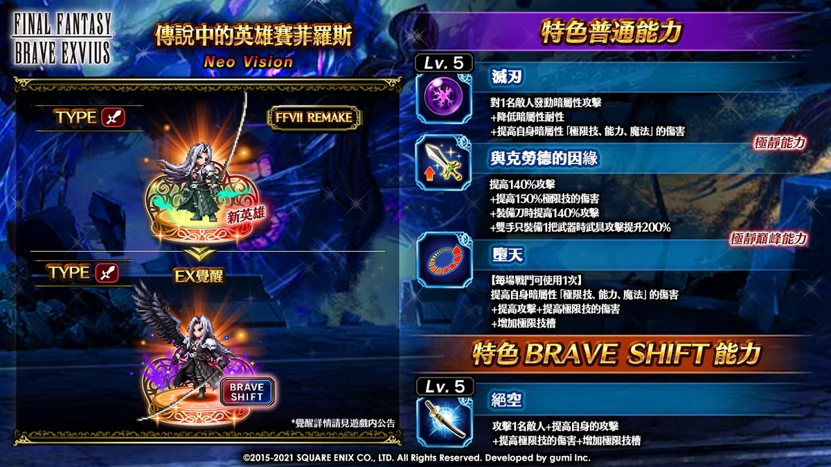 FFBE》国际版x《FFVII REMAKE》联合活动开跑传说中的英雄赛菲罗斯登场 
