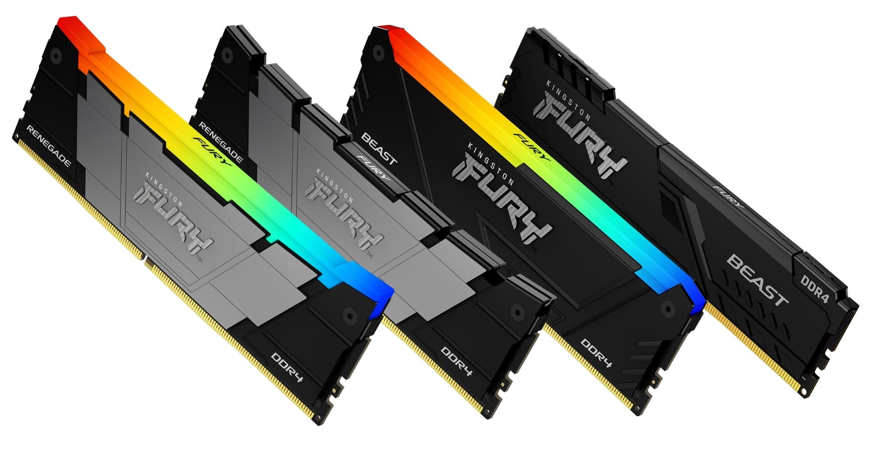 Kingston FURY Renegade DDR4 記憶體推出全新外型強調以銀色散熱片打造