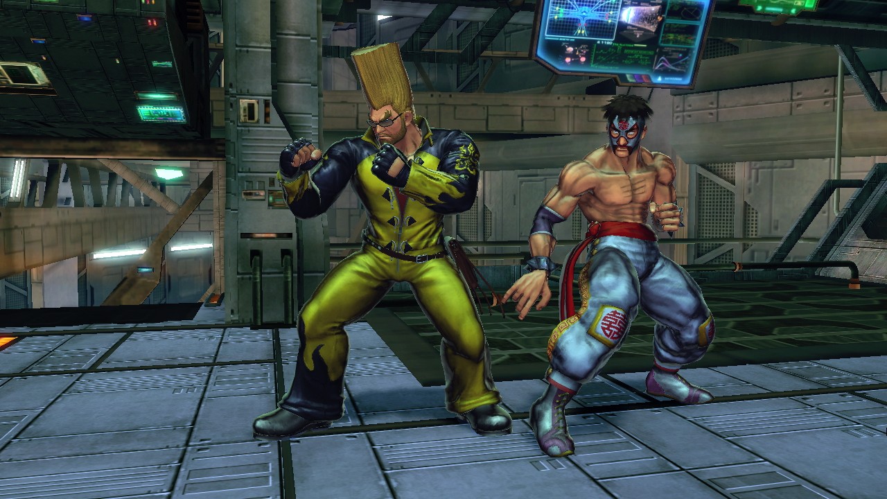 保羅穿著魯法斯的機車服,羅穿著艾爾佛爾迪的廚師摔角服