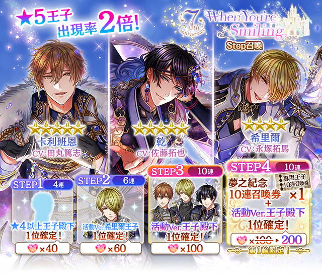 《夢 100》繁中版開啟 7 周年紀念「All Smiles－妳的笑容就是我的夢想」系列活動《夢王国と眠れる100人の王子様》