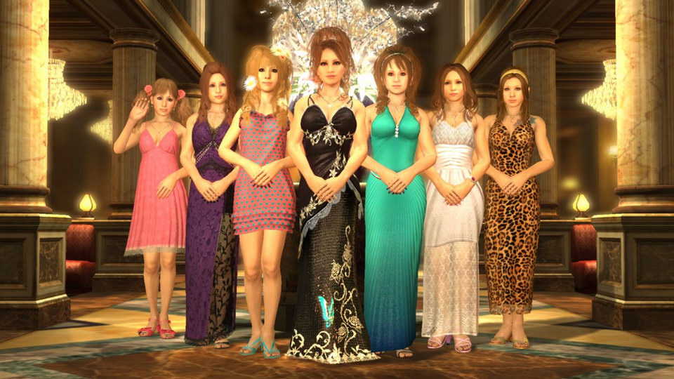 《人中之龍 3》由「小惡魔 ageha」人氣模特兒演出的酒店小姐(演出者排列順序同下)