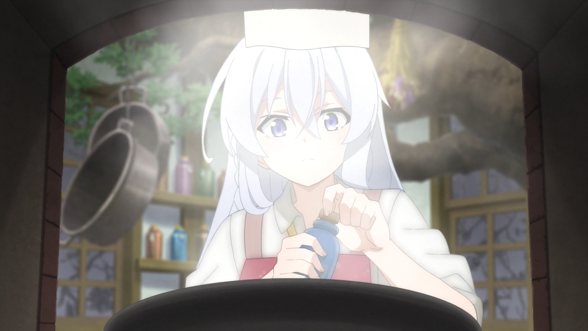 但芙蘭不知為何始終不肯教伊蕾娜魔法,只是要她不斷的打雜 image