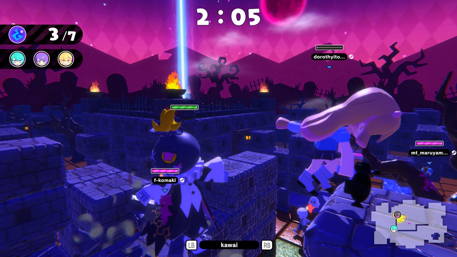 怪物跟剋星都能夠進行移動及跳躍。要是碰到在區域內的樹根等障礙物就會跌倒,並會露出很大的破綻 image