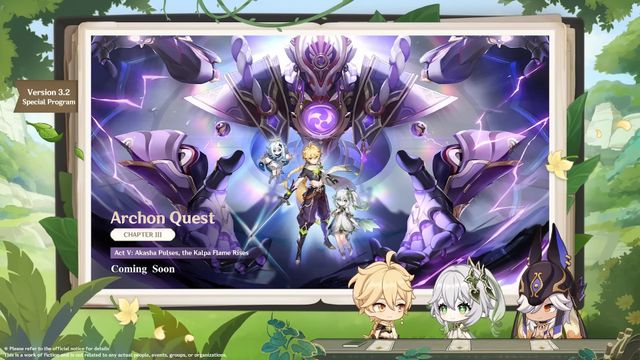 《原神》釋出最新 3.2 版本詳情 五星角色納西妲及四星角色萊依拉即將實裝《Genshin Impact》