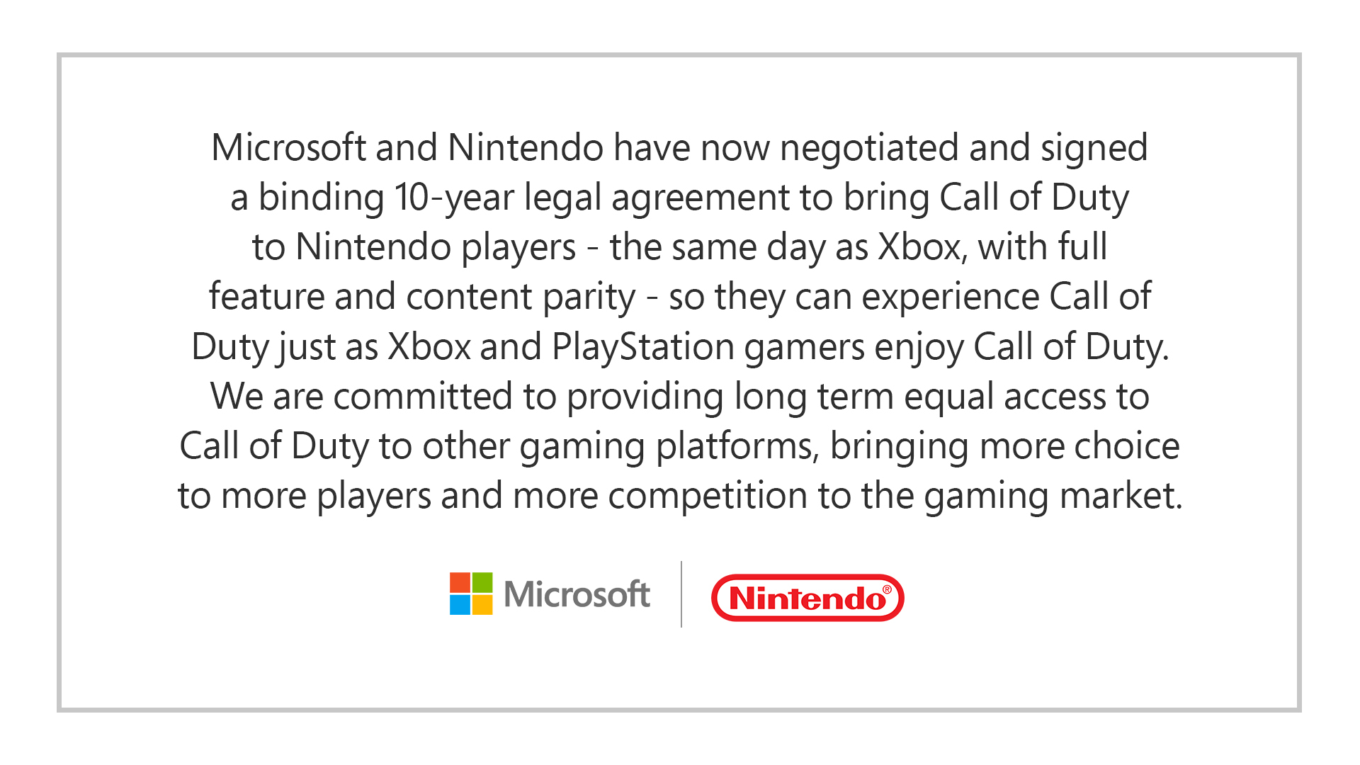 强强联手！微软与任天堂签订 10 年合约 将把《决胜时刻》等 Xbox 游戏搬上任天堂平台插图2