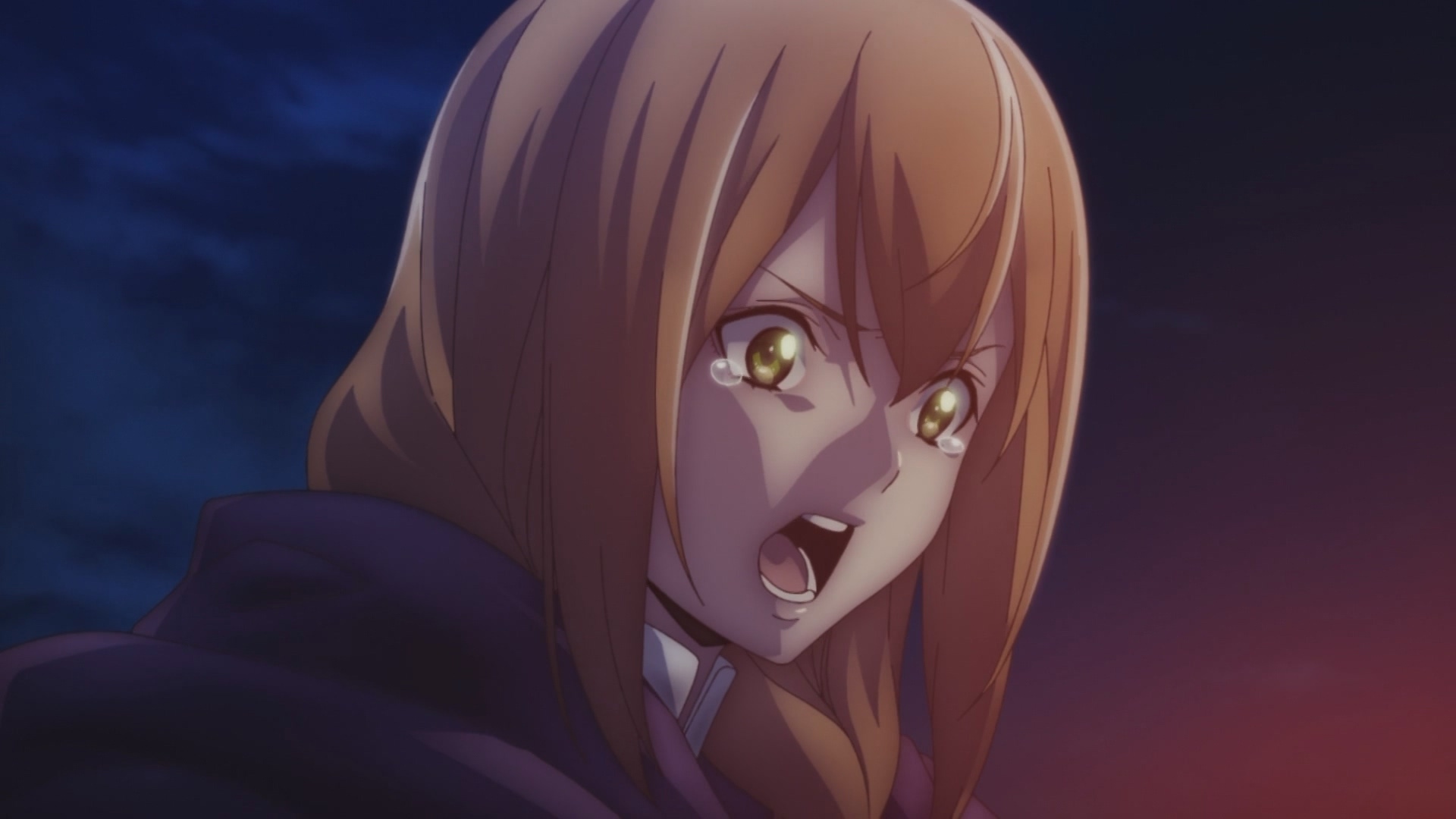 覺醒的拿岡迷宮機魔,被殘忍殺害的琉賽露絲。陷入一片城鎮的火海中,悠諾失去了一切。 image