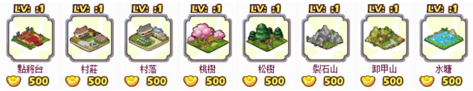 種類繁多的建築物