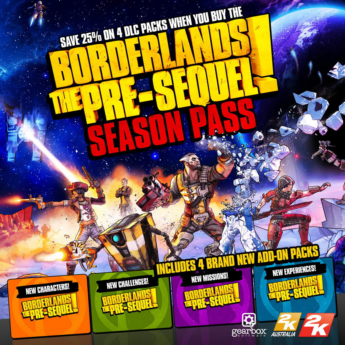 2k 發表收錄了日後追加內容的 邊緣禁地 續集前傳 優惠套裝 Borderlands The Pre Sequel 巴哈姆特