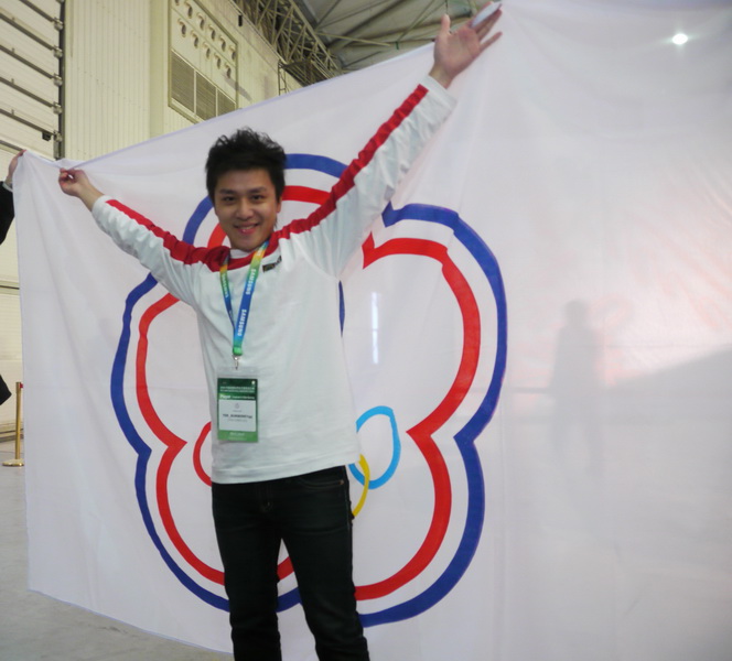 獲得冠軍後劉祐辰興奮不已