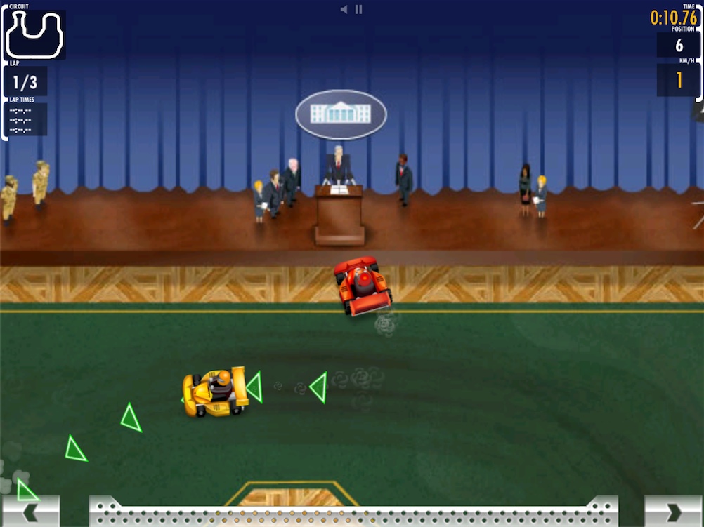 啊!要撞上演講議員啦!