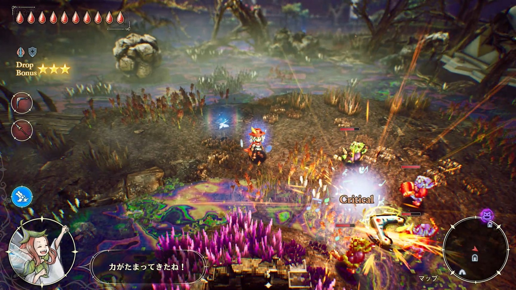 迴力鏢從擲出到回到艾略特手中期間都有攻擊判定,因此若是能巧妙投擲,就能造成兩次傷害 image