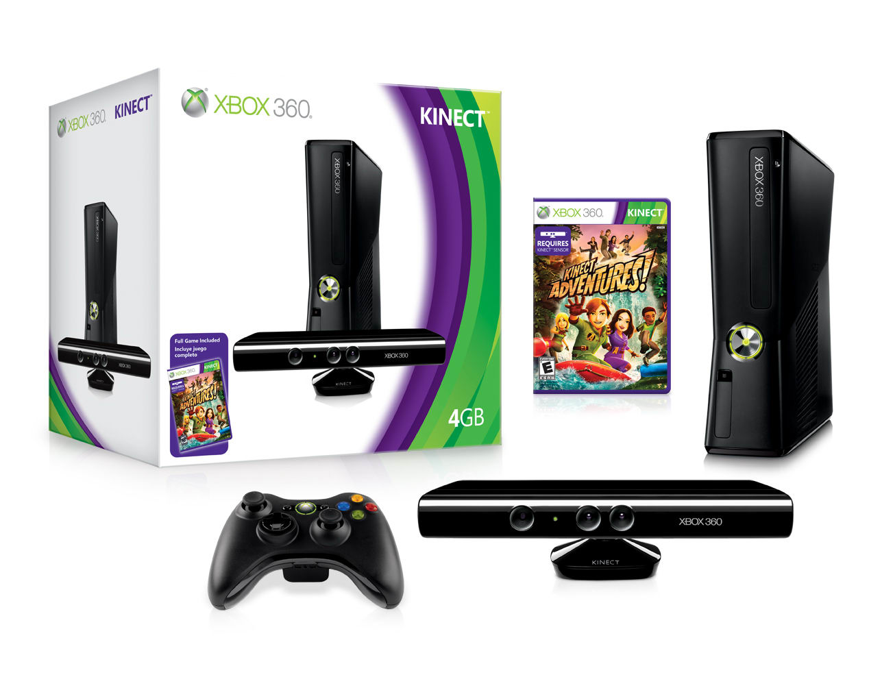 Xbox 360 4GB 主機 + Kinect 限量歡樂包