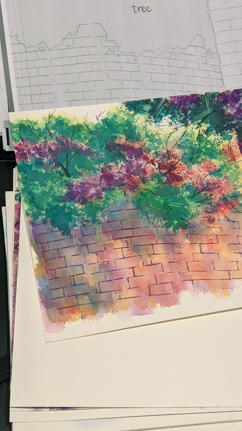 紙上手繪背景 image